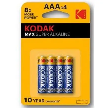 Kodak Max Super Alkaline battery. AAA Pack of 4