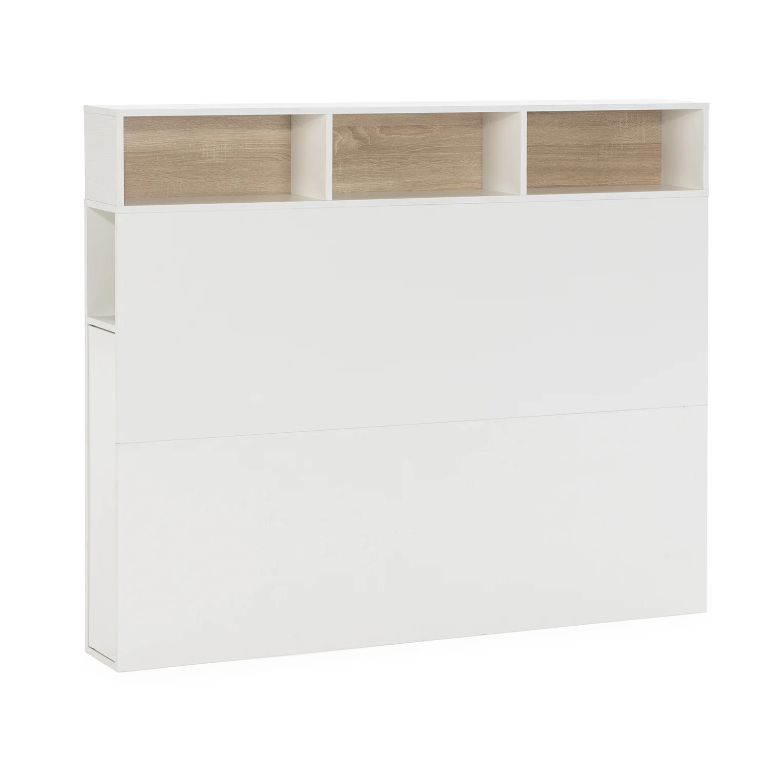 VS Venta-Stock Cabecero de cama Zeus 95 cm blanco, 2 puertas 9 huecos