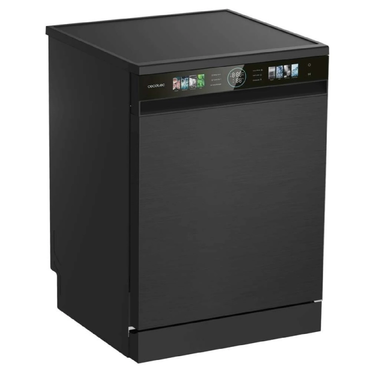 Cecotec Lavavajillas Compacto de 60 cm Bolero Aguazero 6320 Dark D, 1900W, 15 Cubiertos, 8 Programas, Pantalla FullColor XXL