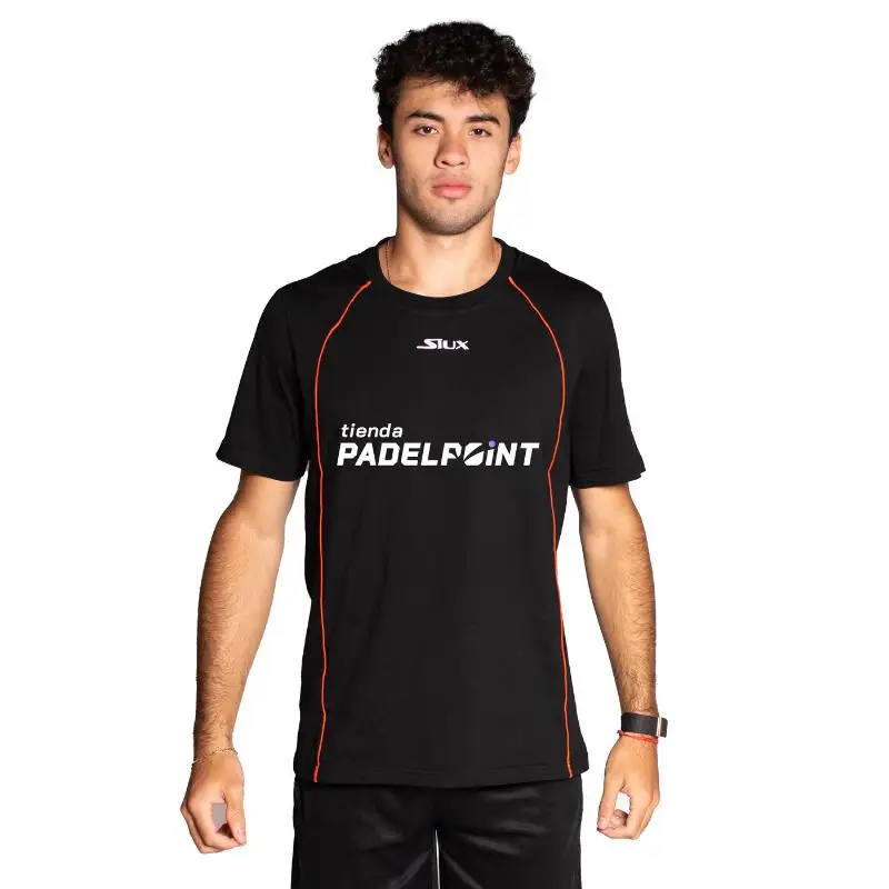 Siux Leo Augsburger Fenix T-shirt in Black and Orange, made from 100% high-quality cotton for ultimate comfort and breathability, featuring a bold design and perfect for sports and casual wear. #1