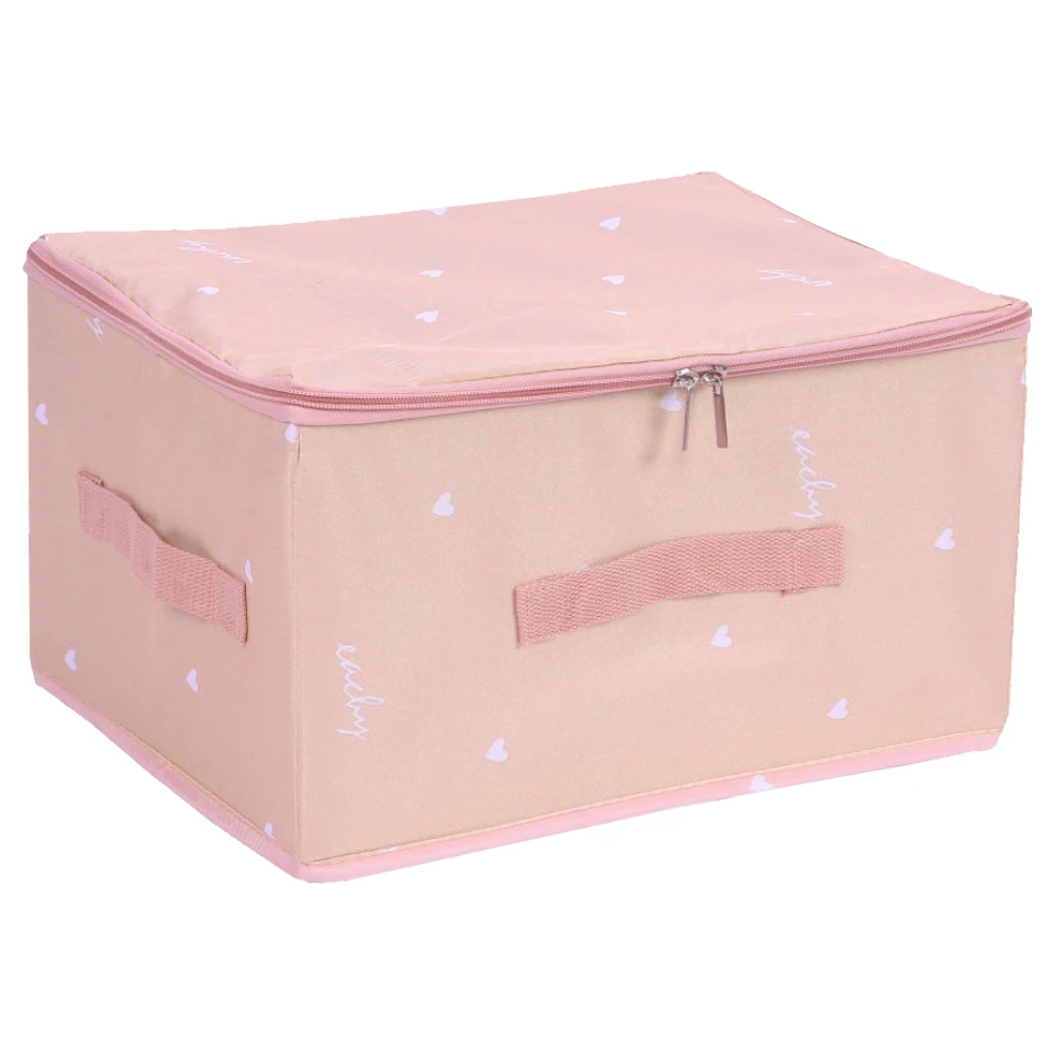 Caja de almacenamiento PlusCalidad - Cierre de cremalleras - Rosa