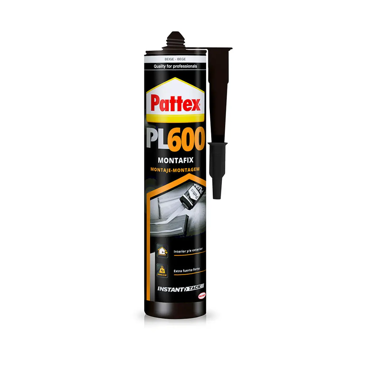 Pattex Adhesivo para Acabados Pi600 Montafix Beige 300 Ml Pasta