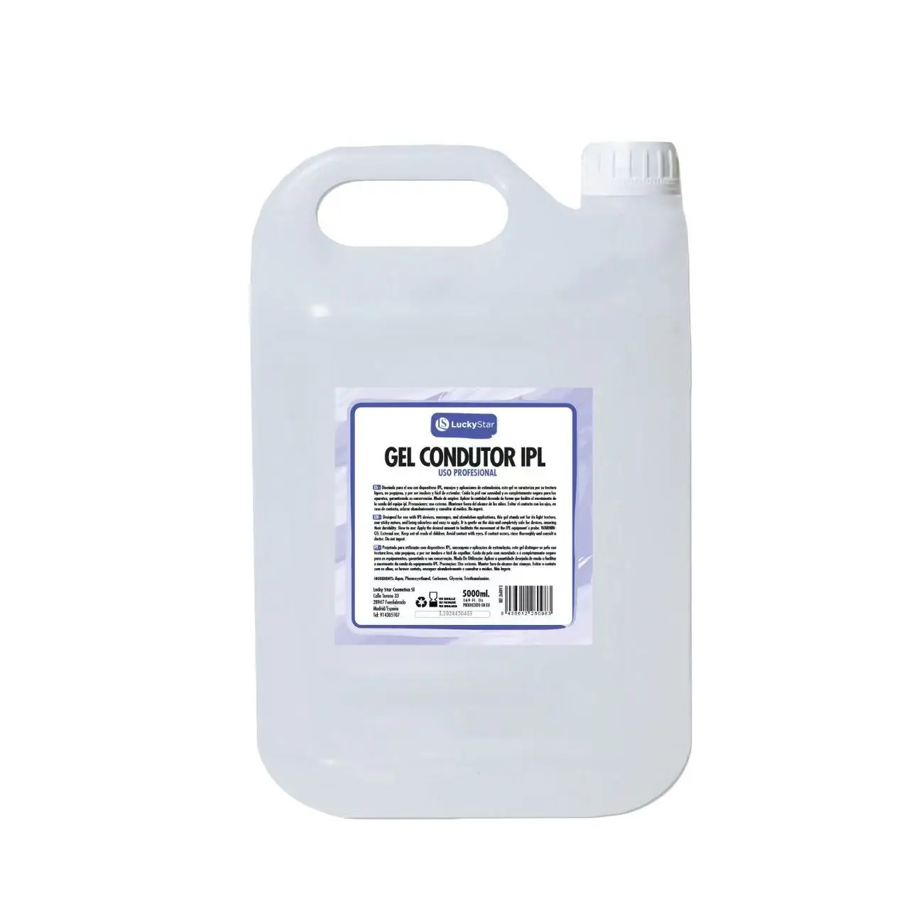 GEL CONDUTOR IPL DEPILACION  USO PROFESIONAL 5 L