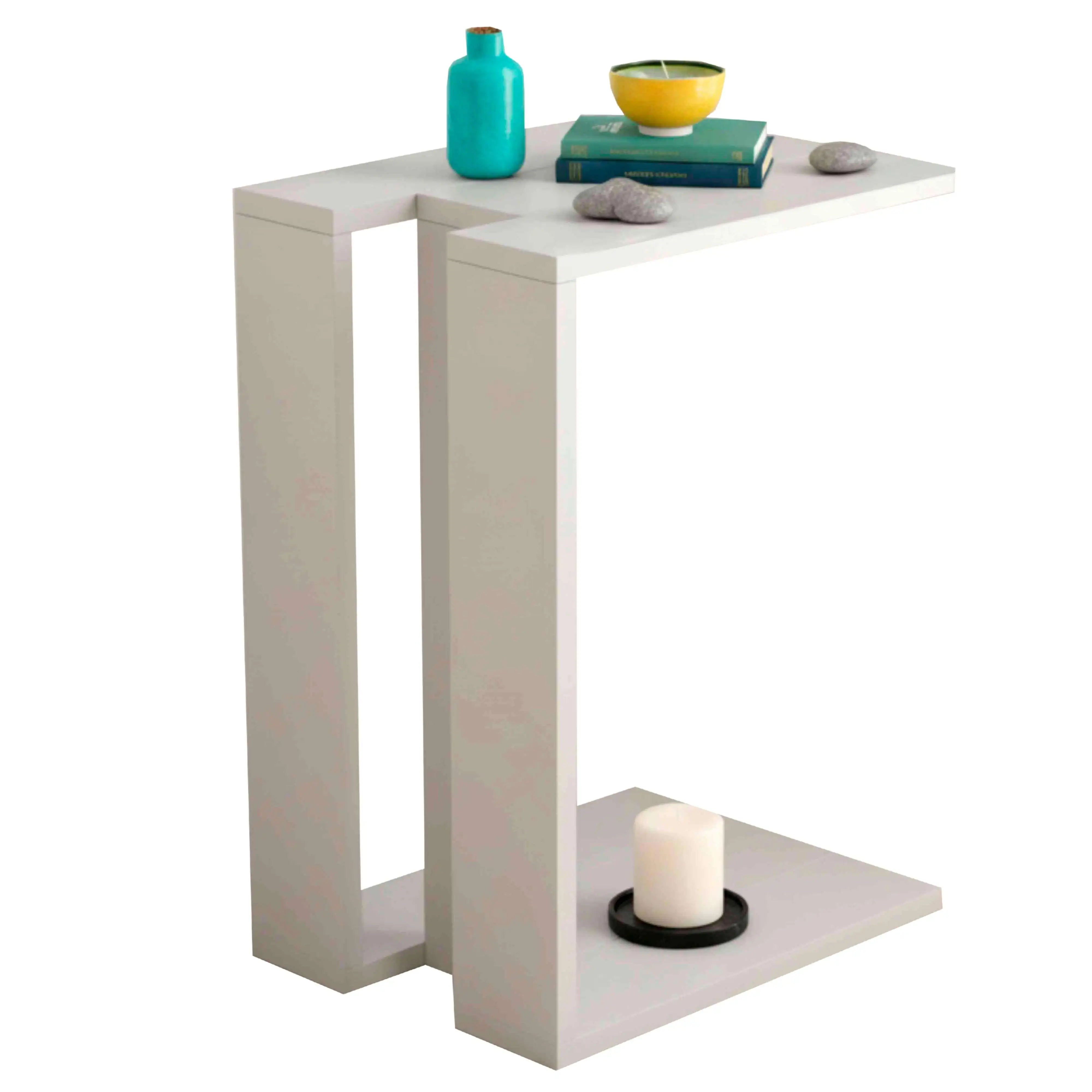 Miroytengo Mesa Auxiliar Tesauro Blanco 30x57x40cm Comedor