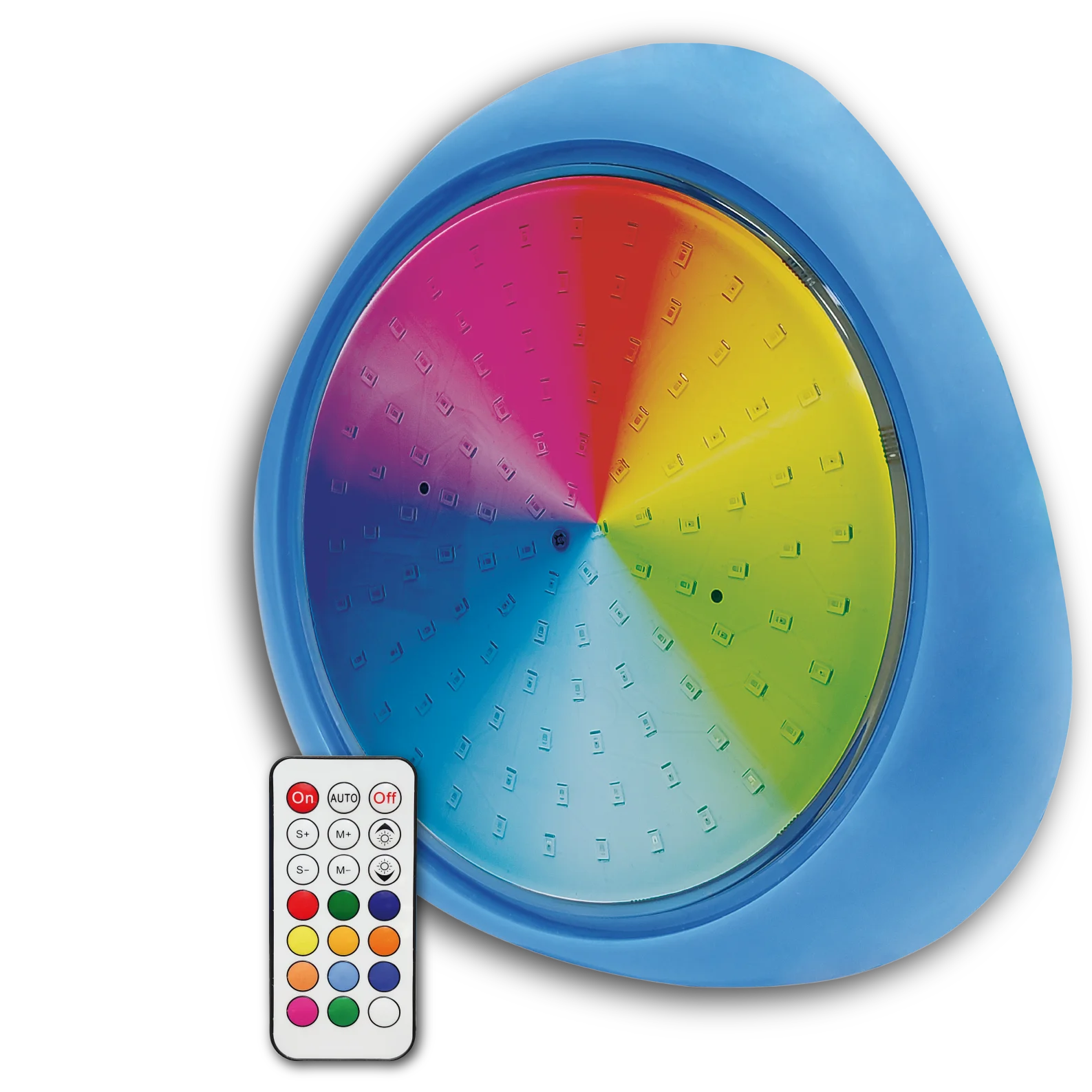 LED ATOMANT Luz piscina LED sumergible RGB 10W IP68 con control remoto y APP Bluetooth, Lámpara decorativa impermeable para instalación en superficie, Iluminación multicolor