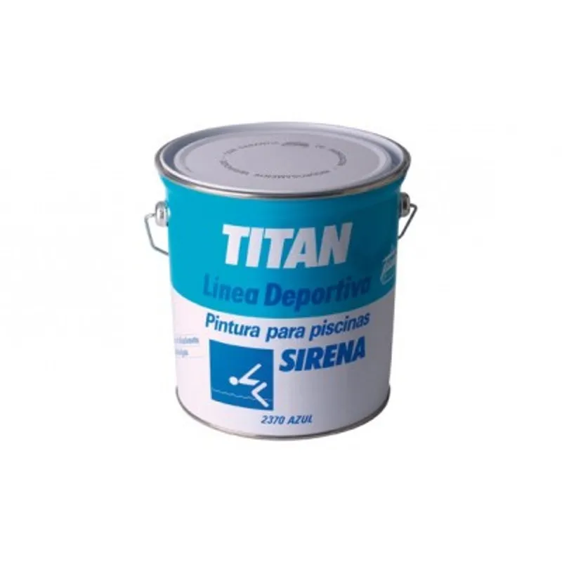 Pintura piscina disolvente ..sirena.. Titan 4l azul