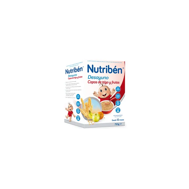 NUTRIBEN DESAYUNO COPOS DE TRIGO CON FRUTAS 750 G