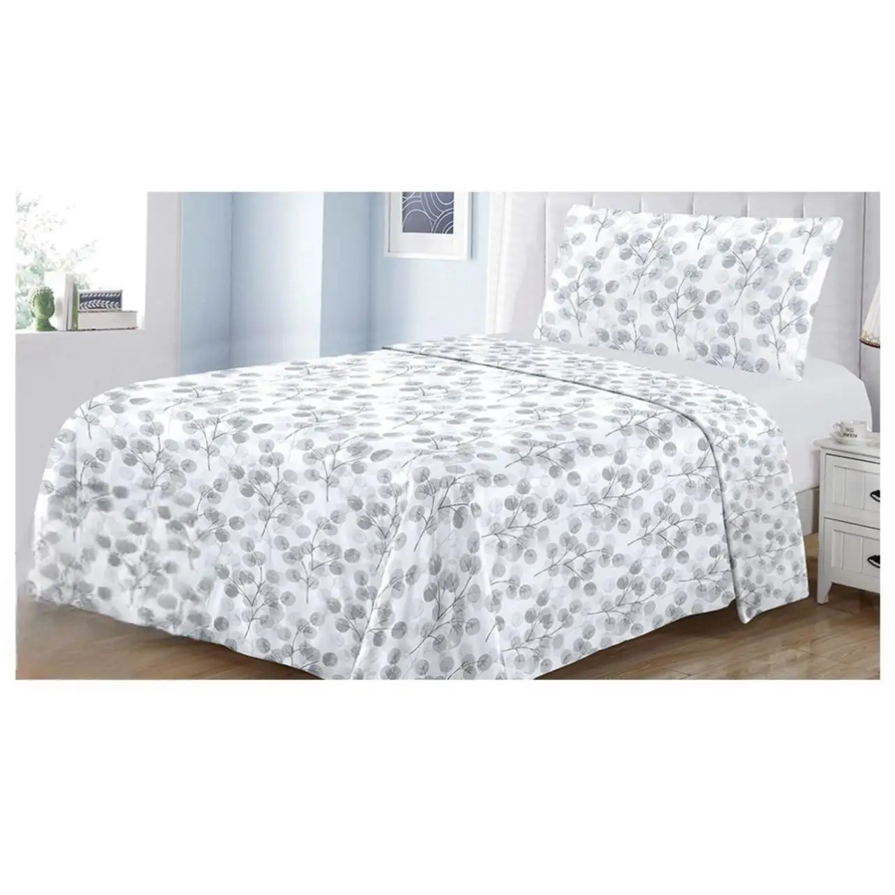 Juego de sabanas Estampado (3 piezas): sábana encimera + sábana ajustable + 1 fundas de almohada 90-105-135-150 CM