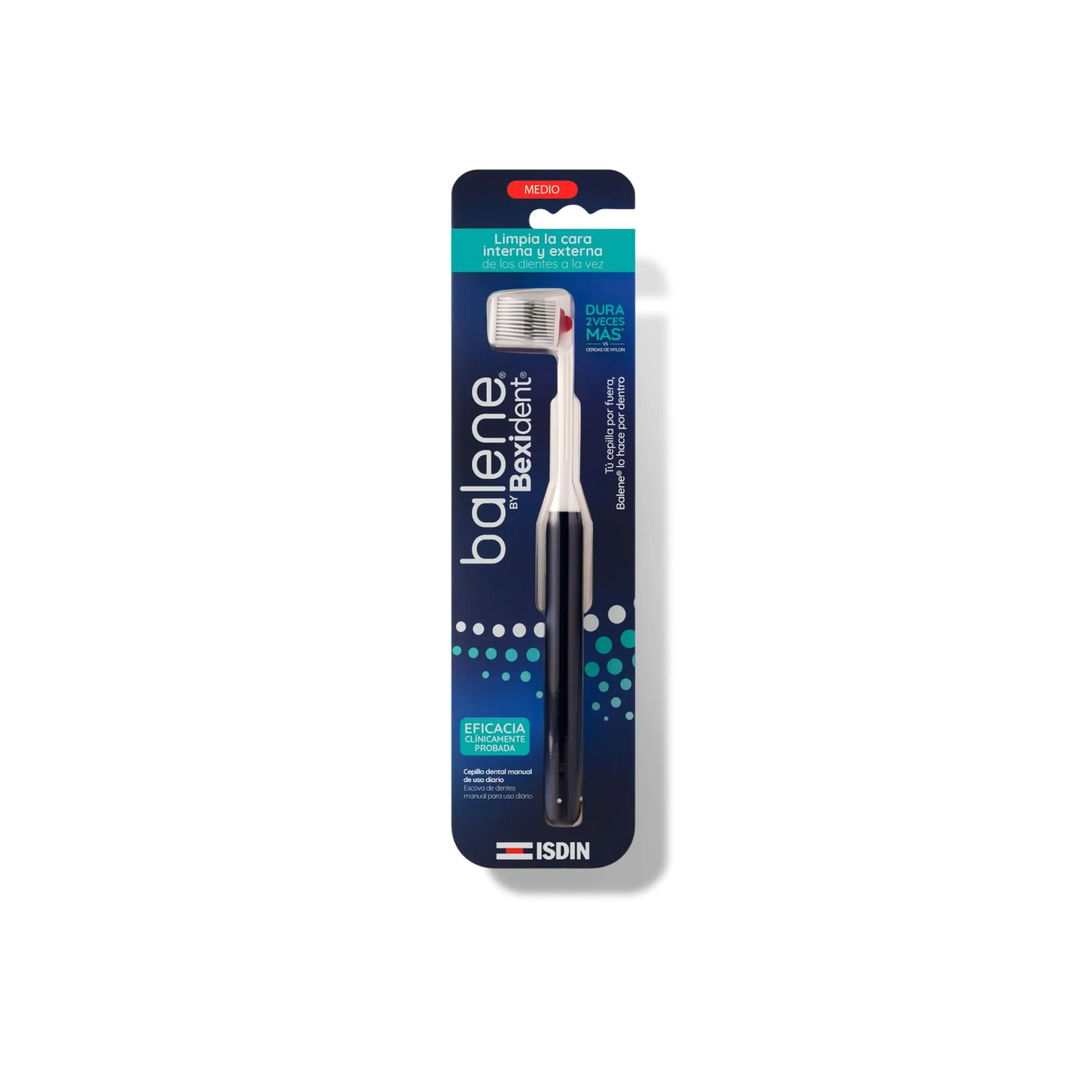 Isdin By Bexident Cepillo De Dientes Silicona Medio Para Adultos Color Azul