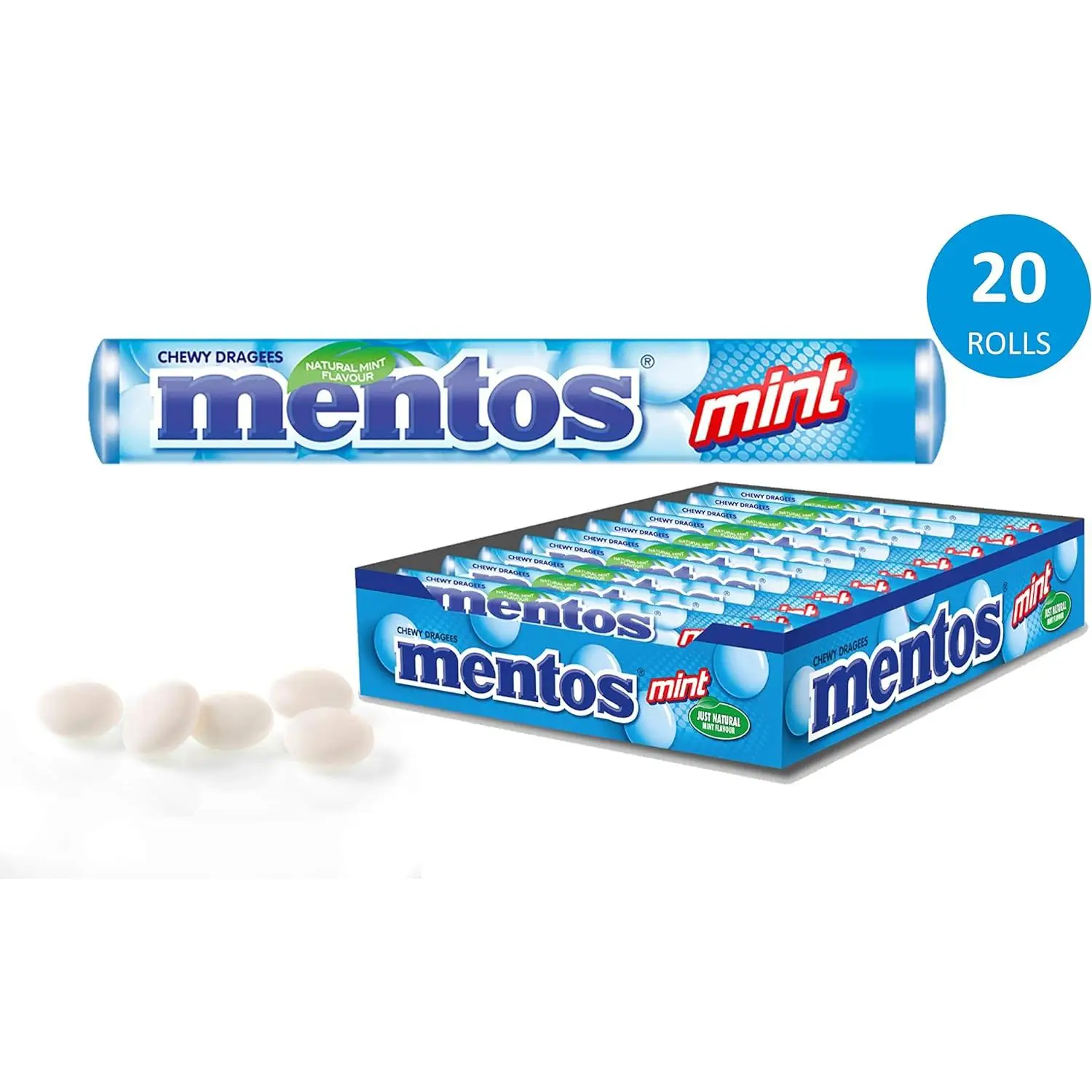 Mentos Caramelos Menta 20x38g