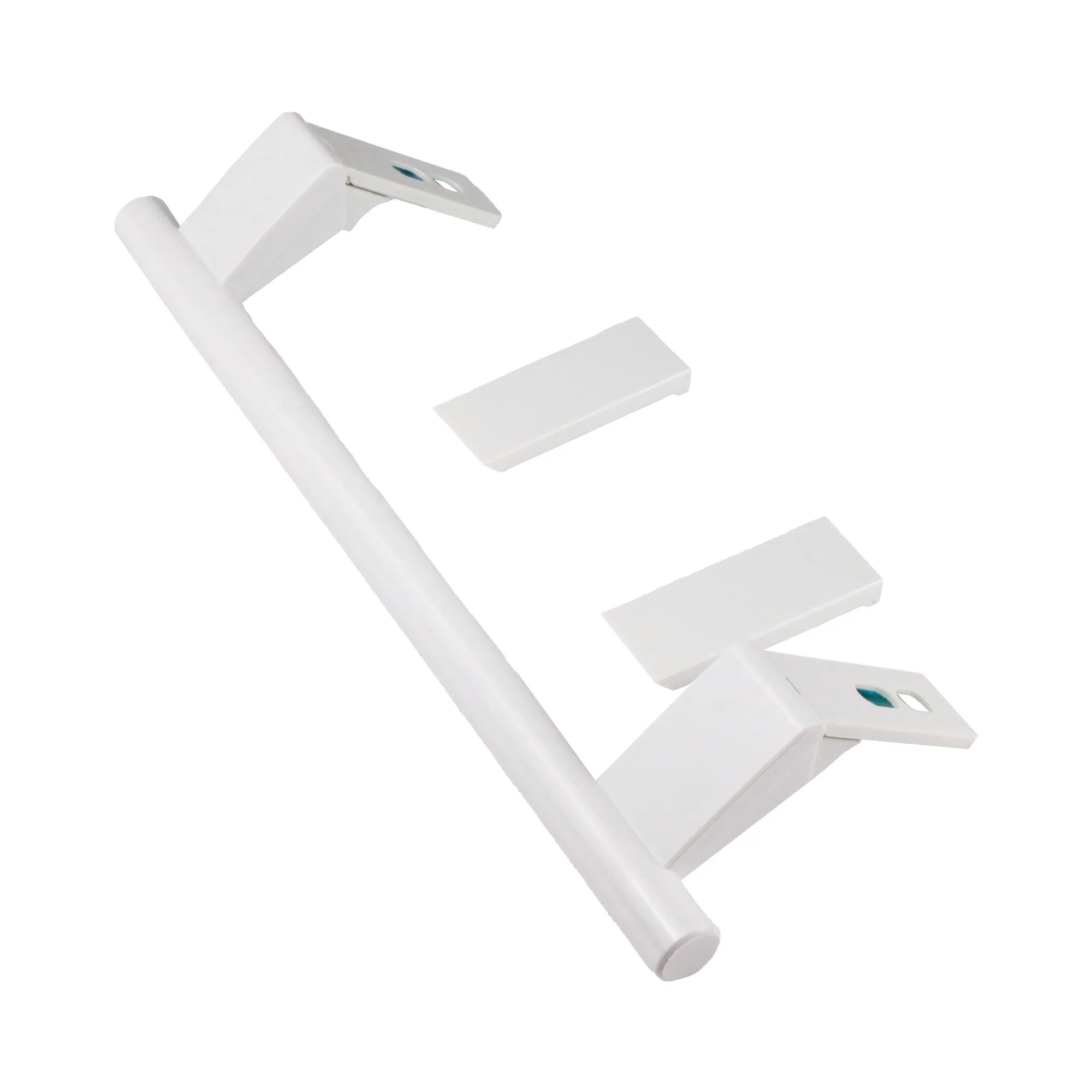 Anakel Home Tirador para puerta de frigorífico Liebherr blanco, maneta de recambio para nevera y congelador, asa de plástico resistente de 31 cm, distancia entre agujeros de 24,5 cm, disponible en