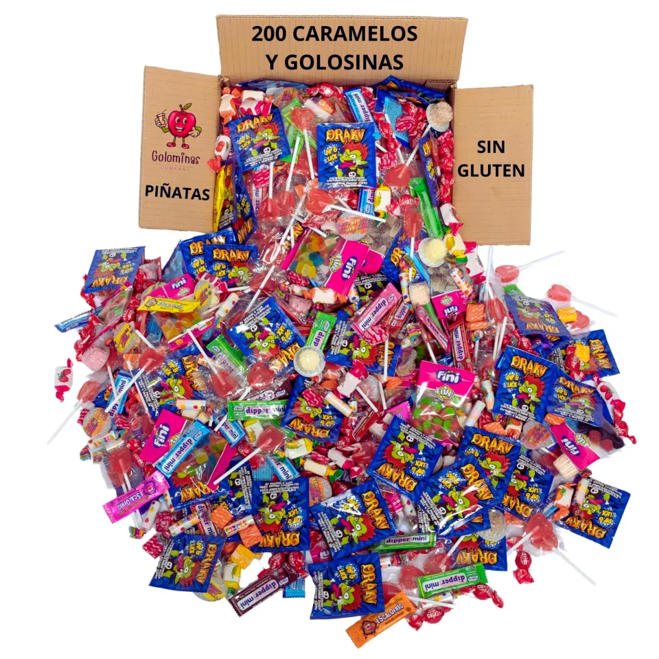 Pack 200 Chuches para Cumpleaños – Chuches Piñata y Relleno Piñata Chuches – Golosinas y Chucherías, Pack Chuches Cumpleaños, Chucherías Cumpleaños Infantil, Chuches Piñatas de Cumpleaños Infantil