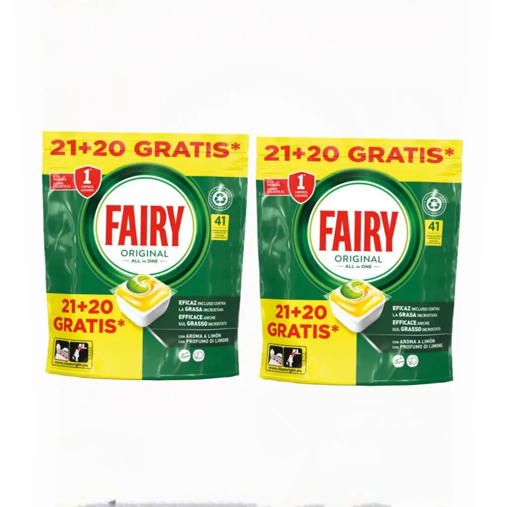 Fairy original lemon dishwasher 21+20u - detergent for dishwashers of various brands