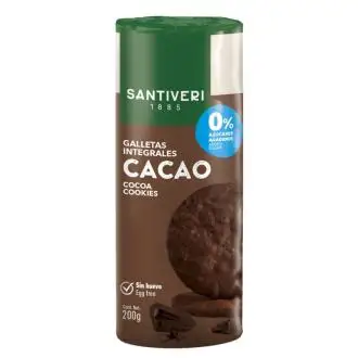 GALLETAS INTEGRALES CACAO 0% azucares 200gr.
