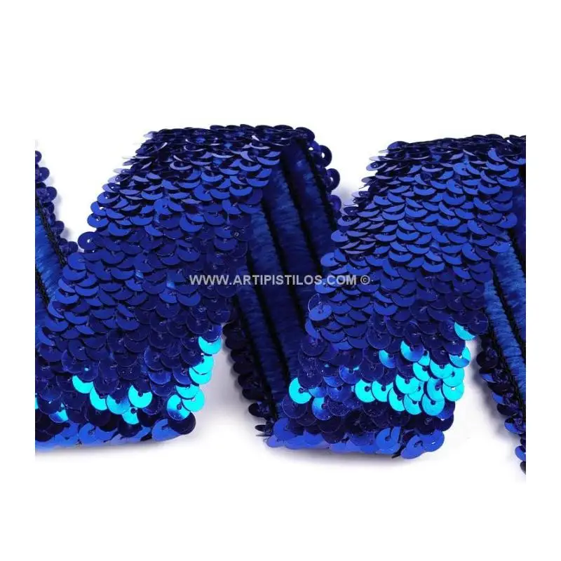 Cinta de Lentejuelas Elástica 4,5 Cms - Raíz Pasamanería Galón Sombreros