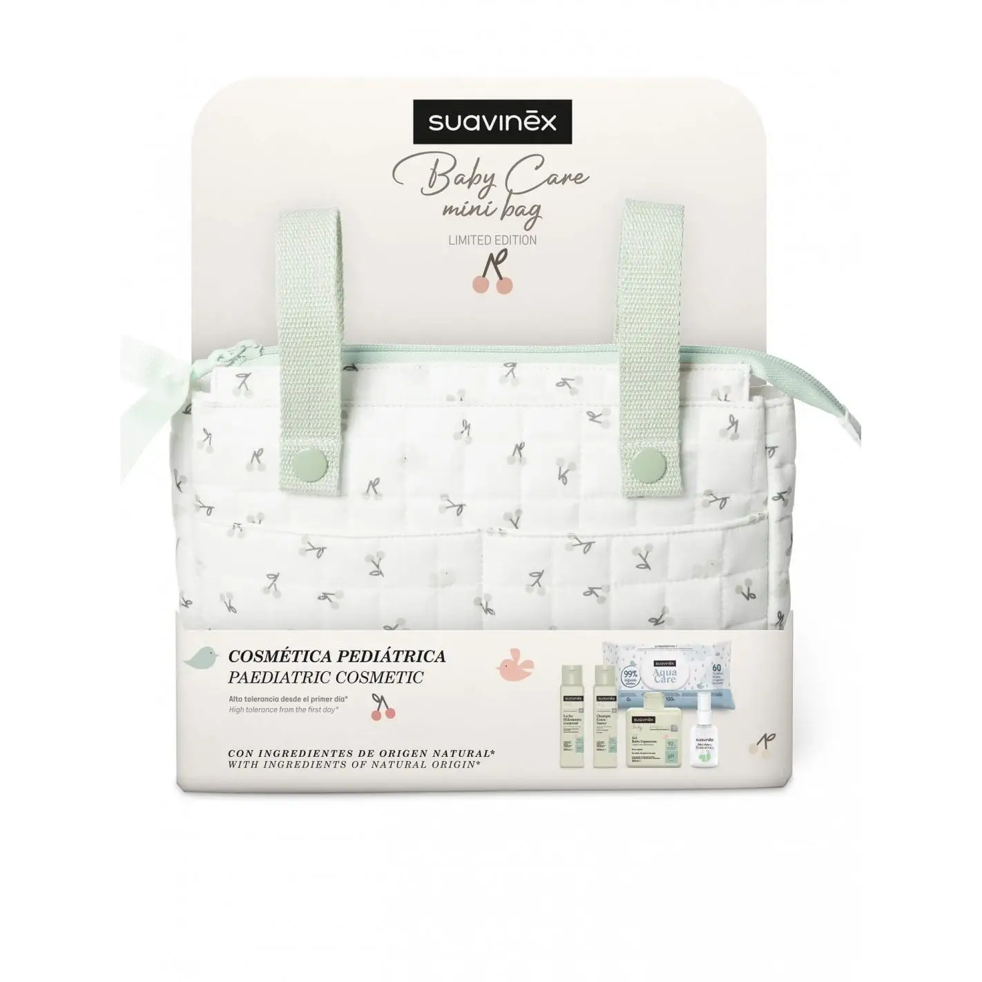SUAVINEX CANASTILLA BABY CARE MINI BAG SET COLOR VERDE