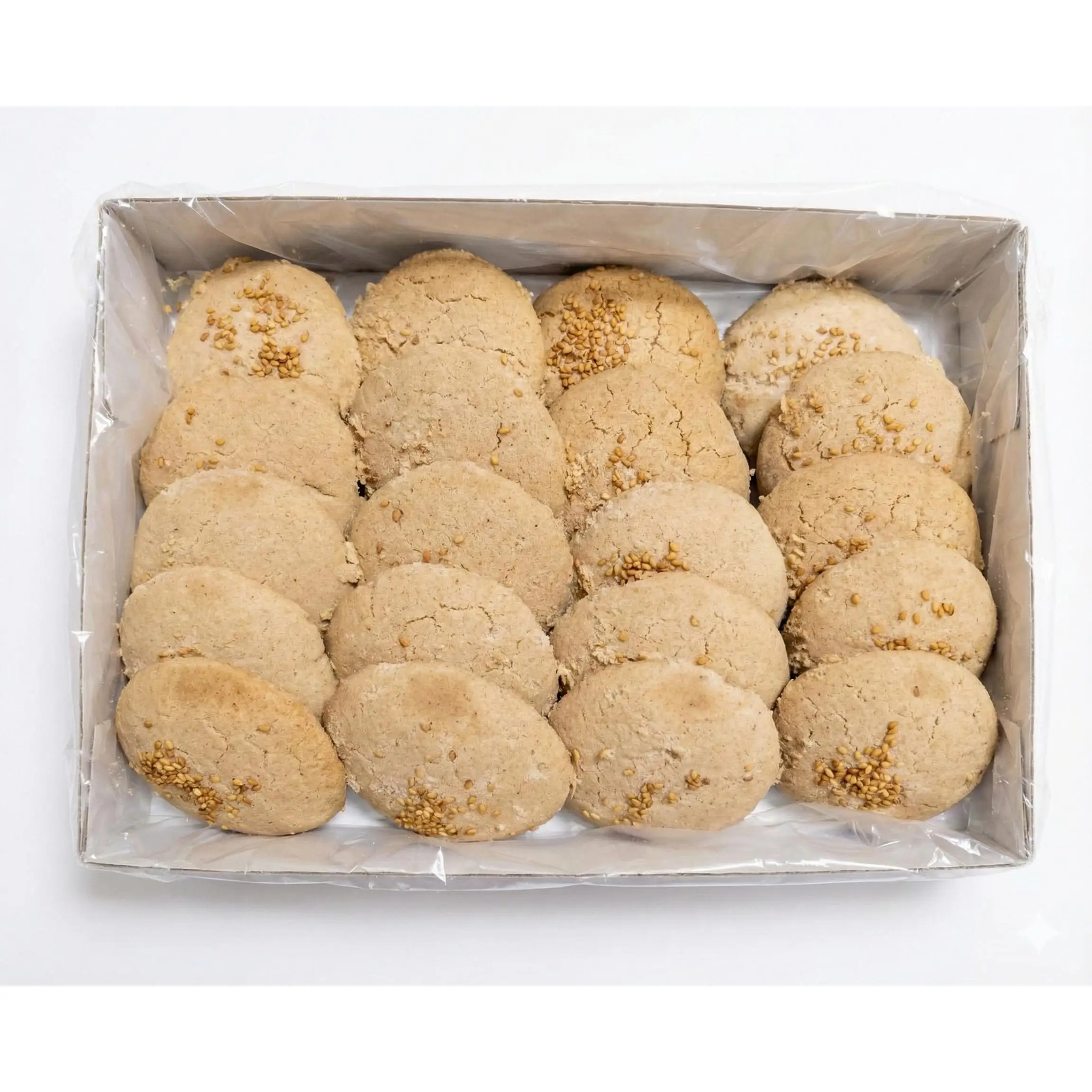 Mantecados Caseros de Ajonjolí y Sésamo , Dulce Típico Navidad , Textura Crujiente y Artesana , Caja Familiar 900g , Ideal Sobremesa y Café