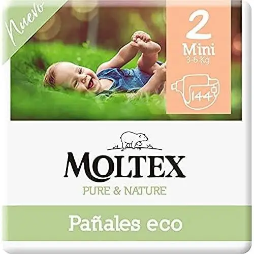 PAÑAL MOLTEX PURE & NATURE T2 (3-6KG) 36 UDS