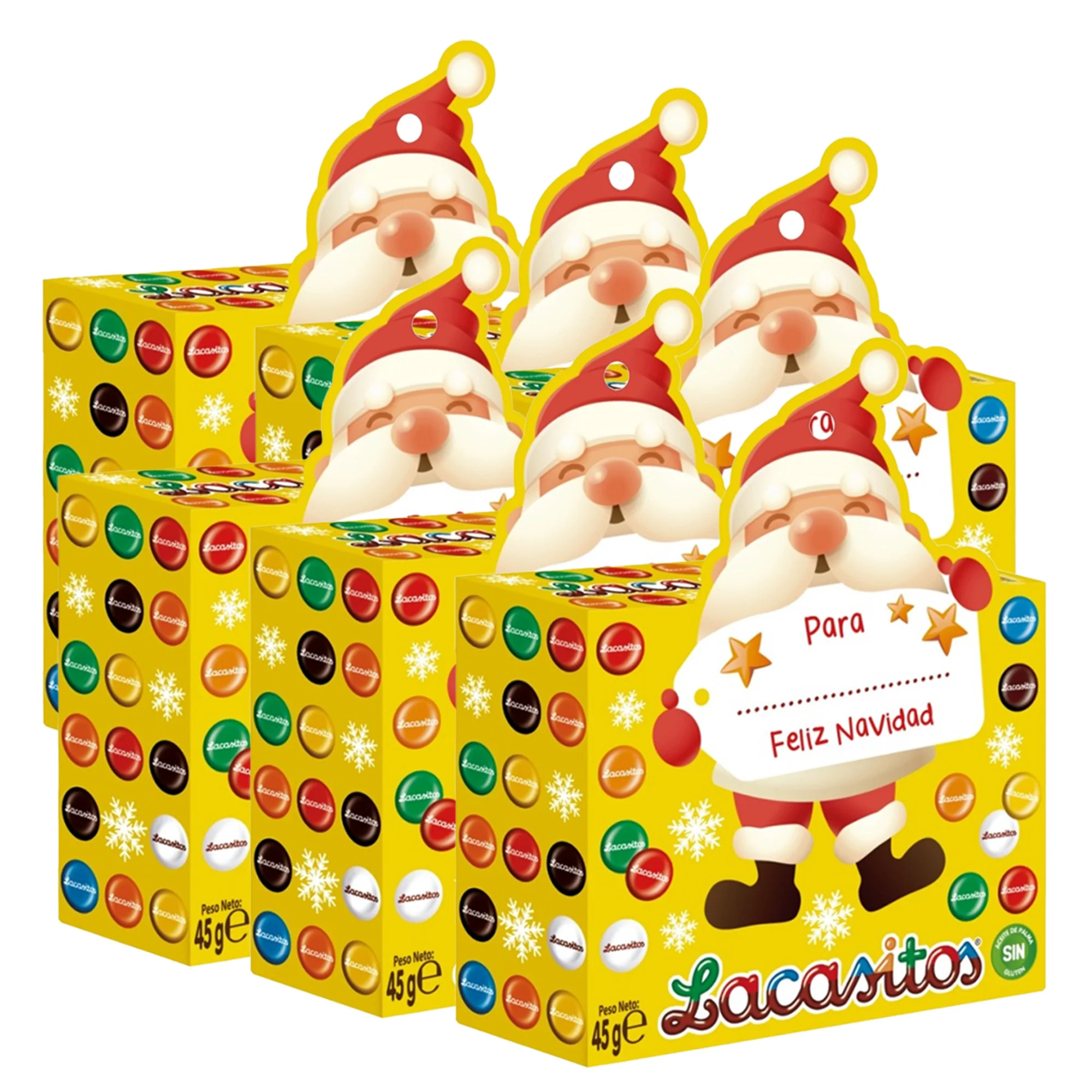 Lacasitos Lote de Navidad de 6 Estuches Navideños 45G