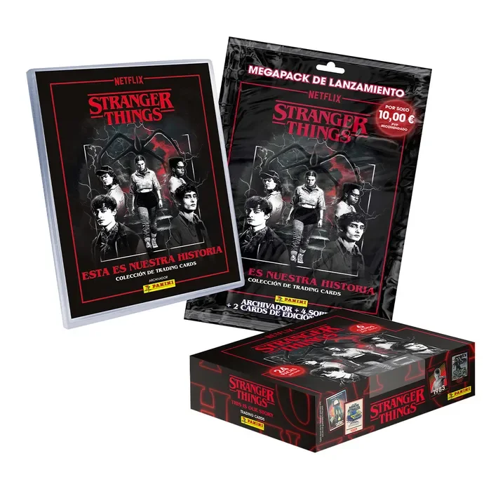 Stranger Things Trading Card Collection - Megapack + Cajita 24 sobres - Panini