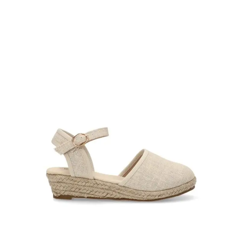Esparteña Valenciana Alpargata Valenciana Etika - Niña - Cuña Media - Modelo 60013 - Color Beige