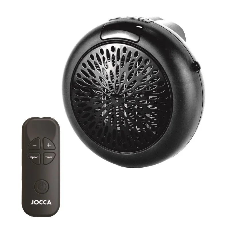 Jocca Mini cordless electric heater-round design-2 speeds-Programmable 12h-adjustable thermostat-remote Control