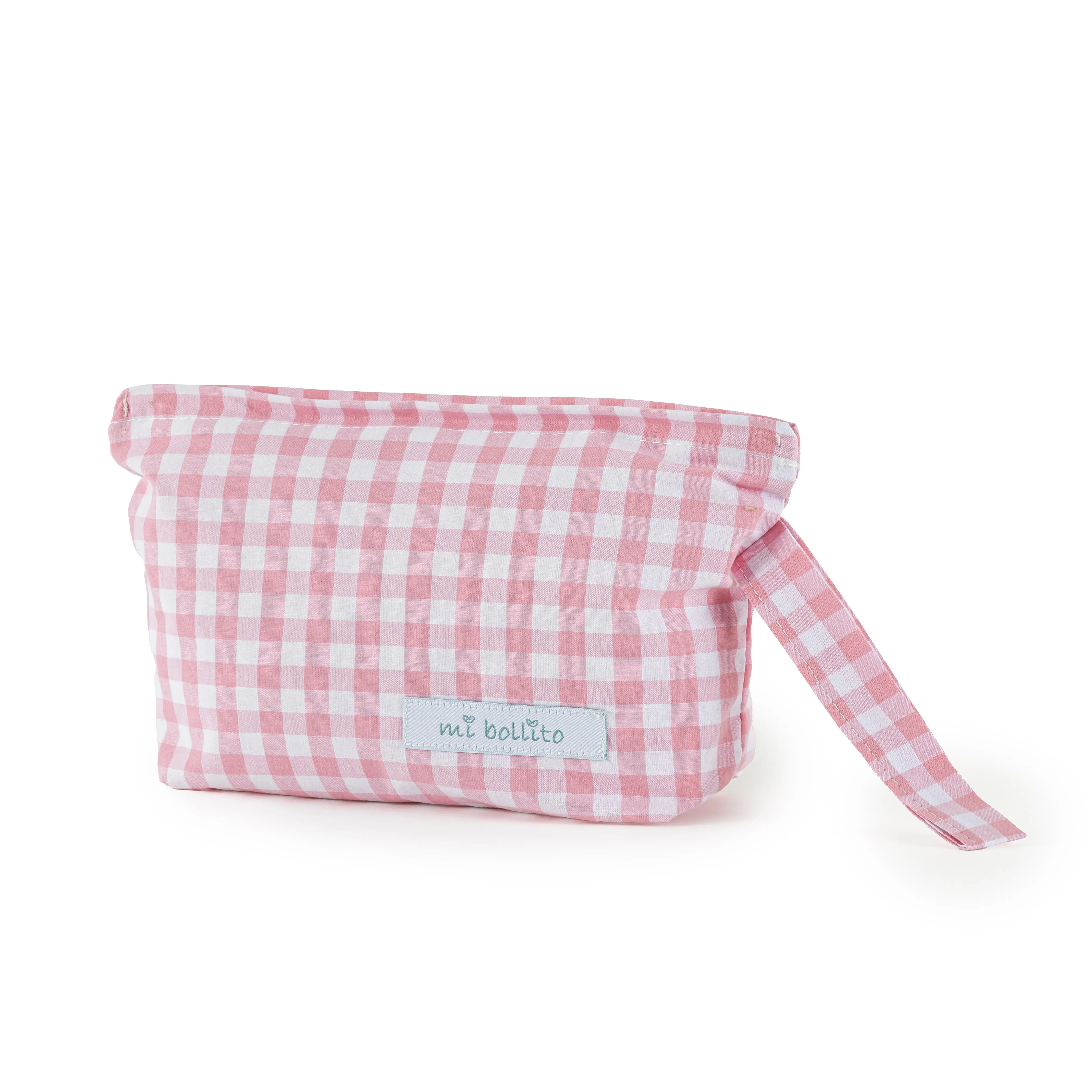 Neceser de Bebé. Pañalera vichi de algodón. Bolso Organizador pequeño para Accesorios de Aseo e higiene del bebé. Práctico y cómodo de Llevar.