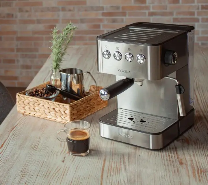 Verona coffee maker with double outlet filter holder - express - italian pump - 20 bars - prixton adjustable vaporizer