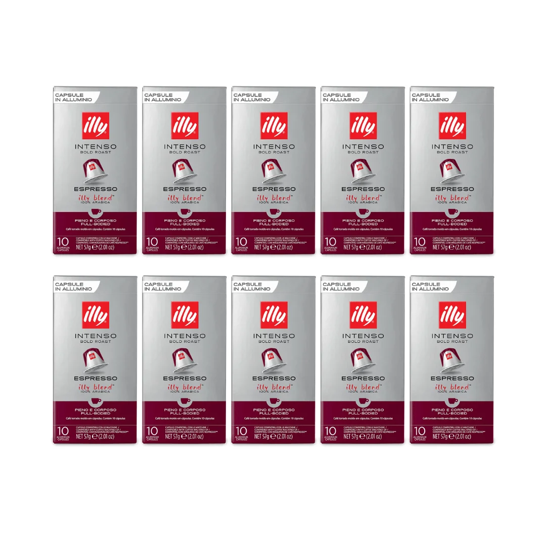 Illy pack 10 boxes intenso compatible nespresso capsules 10 units - qumir