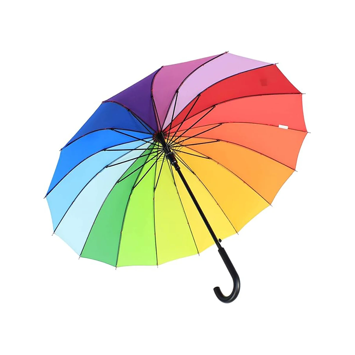 Paraguas largo de gran tamaño con doble protección solar, 16 varillas reforzadas, Sombrilla de mango largo ergonómico, diseño resistente al viento, ideal para golf, uso publicitario y eventos, colores