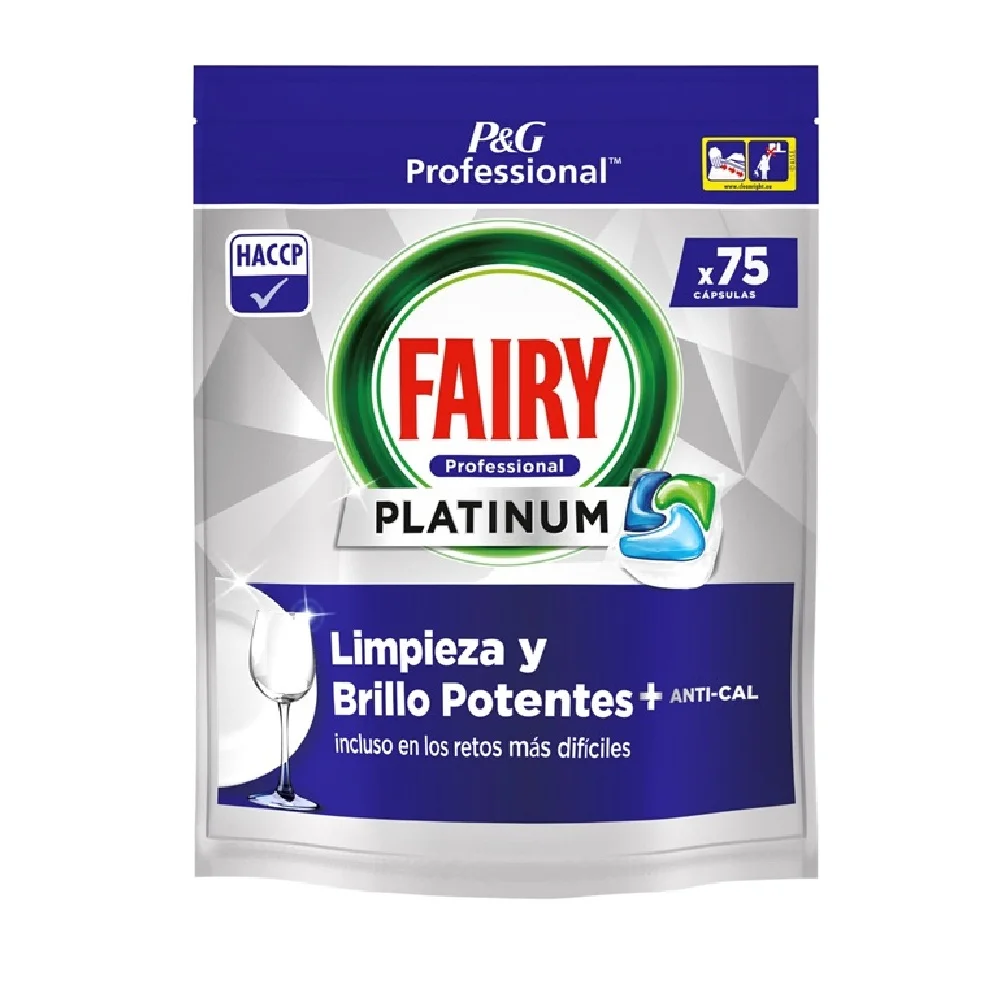 Fairy Professional Todo En Uno, Pastillas Para Lavavajillas Automático 75 Unidades - Fairy All in One Cápsulas de Lavavajillas para Uso Profesional, Limpieza y Brillo Potentes incluso en restos