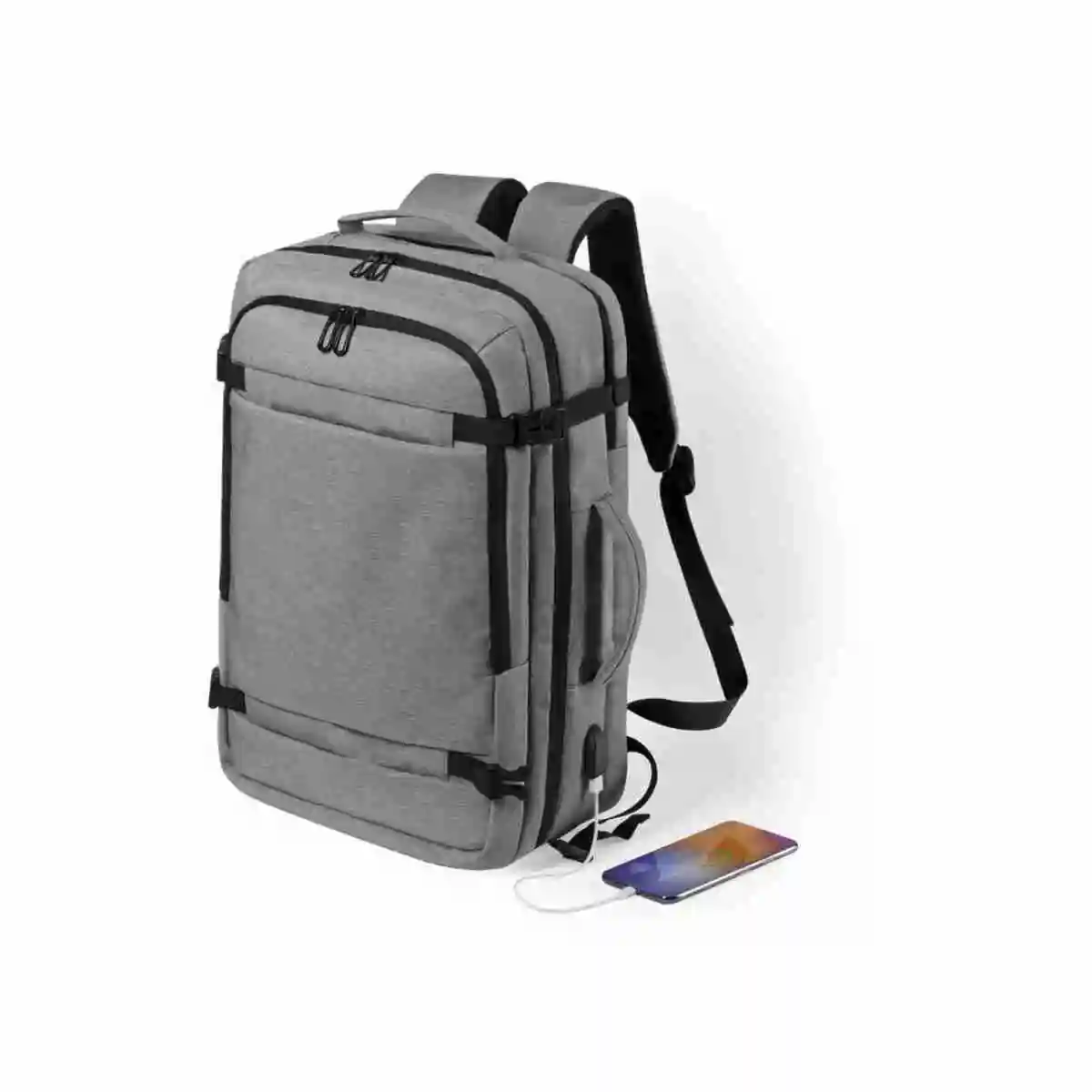 Mochila porta documentos Klack | USB, impermeable, ergonómica 🎒