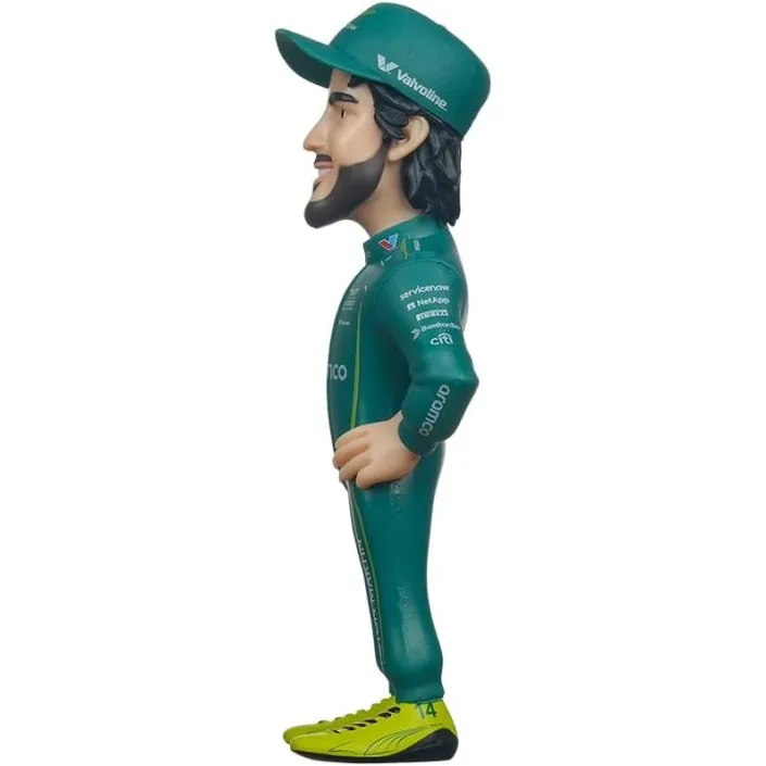 Minix formula 1 aston martin fernando alonso figure model 107 - original - collectible miniature figures for display - gift idea - official merchandise - toys for children and adults - fans