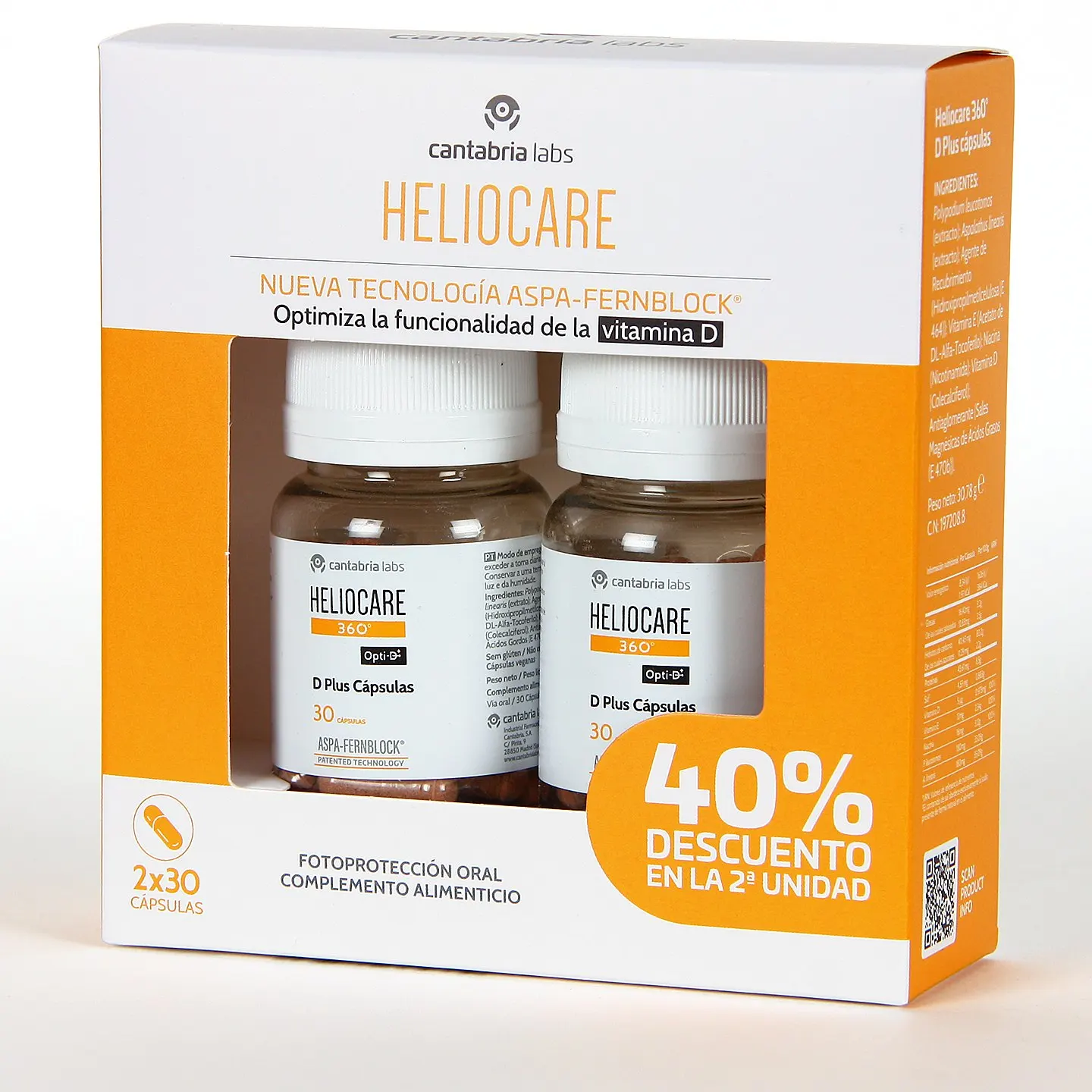 HELIOCARE 360 D PLUS 30 CAPS DUPLO