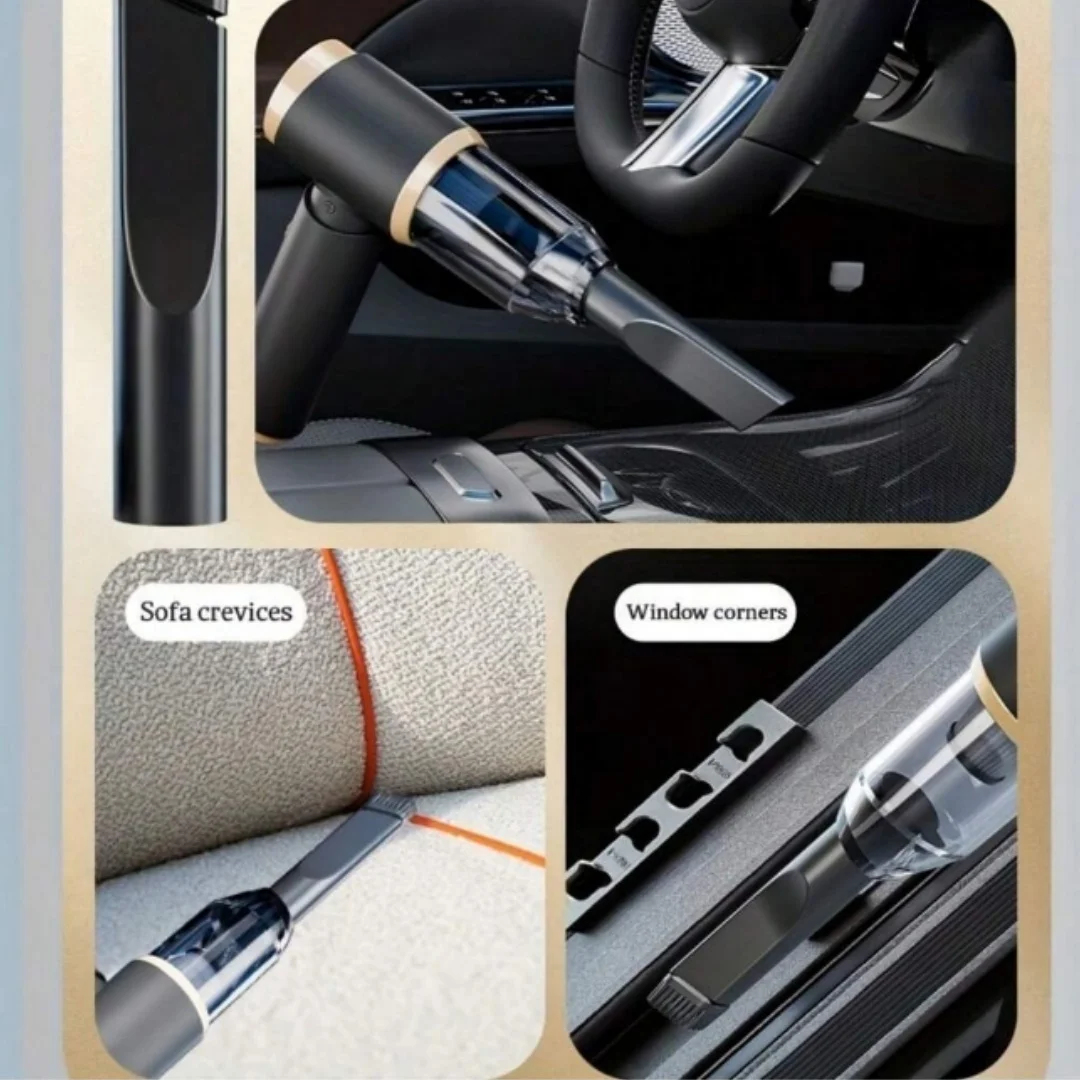 ENERFERO - Cordless Handheld Vacuum for Car, Portable Multifunctional 3-in-1 Vacuum for Car and Home, Strong Suction - handheld vacuum cleaner