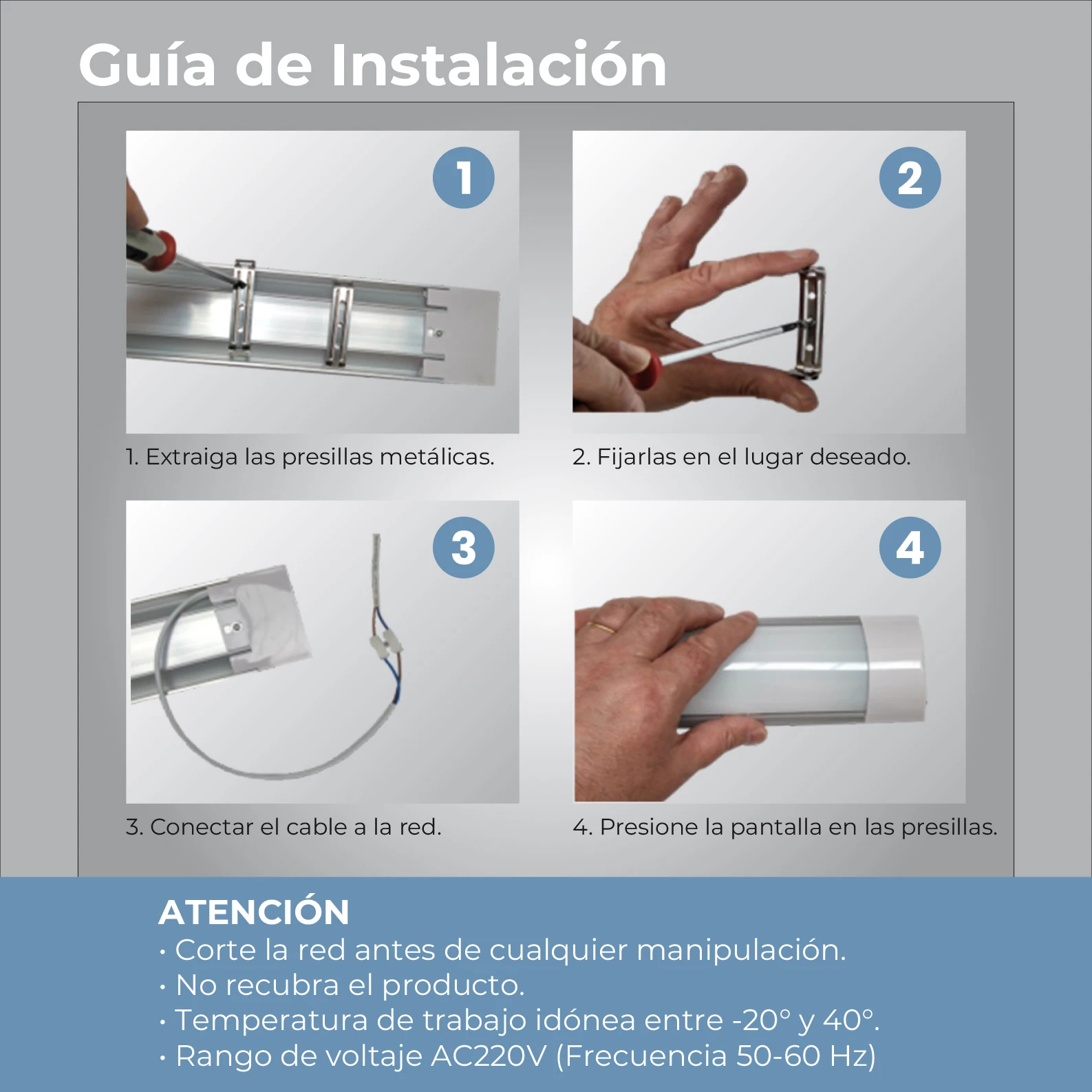 LED ATOMANT 150cm 48W LED Ceiling Light with Color Selector and 4800 Lumens - Opal Diffuser, 220V Connection, 50% Energy Savings, Perfect for Replacing Halogen Screens.