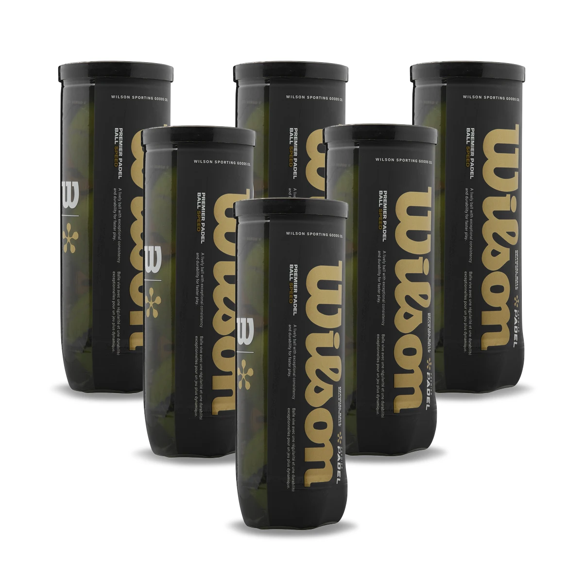 Imagen 6: WILSON Pelotas Premier Speed - Formatos AHORRO: 3 Botes, 6 Botes, 12 Botes, Cajón de 24 Botes de 3 Pelotas de Pádel Presurizadas - Pelota OFICIAL Premier Padel - Máxima Durabilidad - Pelota de Padel - Premier Pádel Oficial