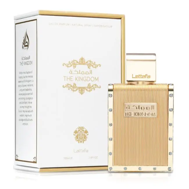 Fragancia Lattafa The Kingdom for Men - Aroma Fresco y Dulce con Salvia, Flor de Azahar y Ládano para Hombre