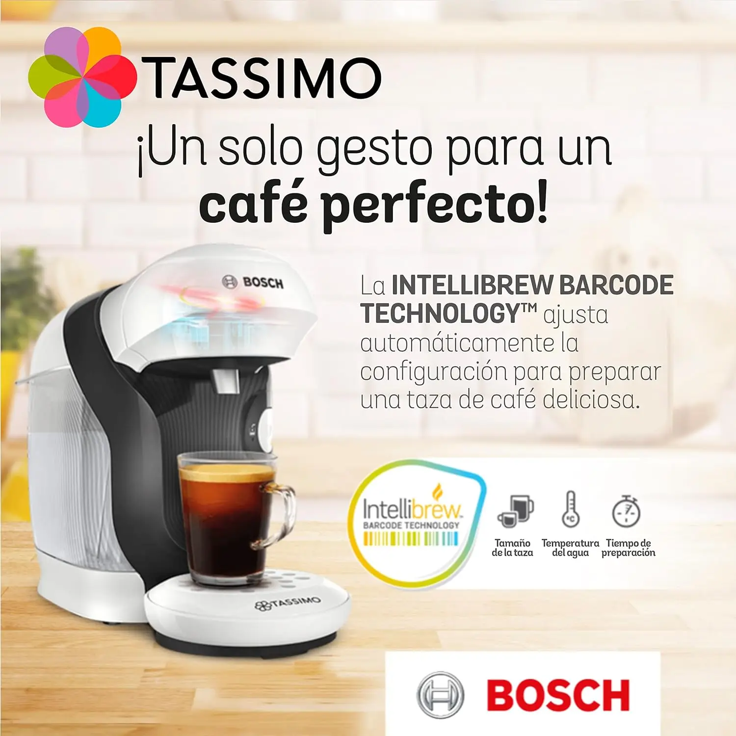 TASSIMO MARCILLA Café con leche capsules-5 packs of 16 capsules, 80 capsules of super coffee with milk