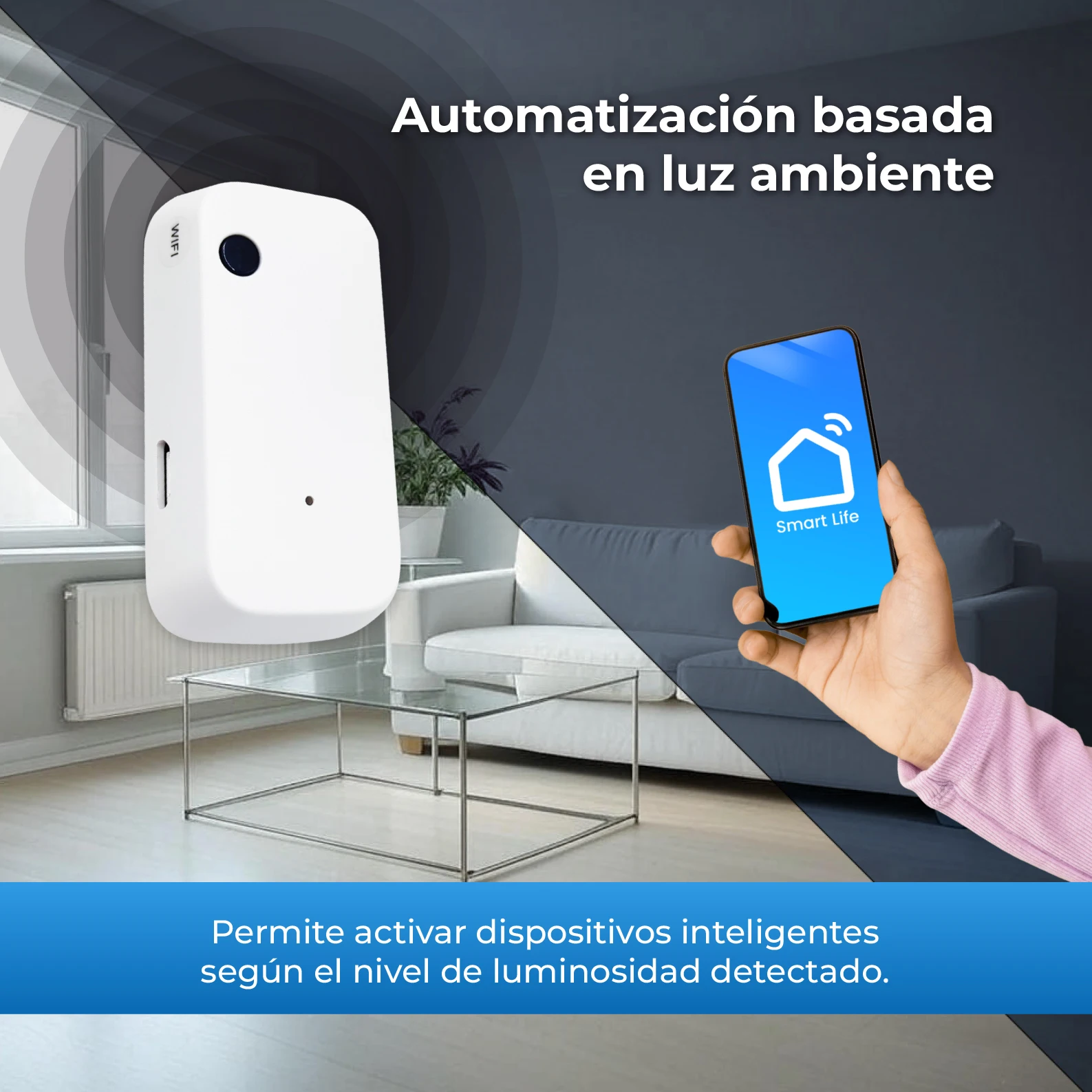 Led atomant indoor wifi smart light sensor, high precision luminosity detector compatible with smart life and tuya app, automation by light level, ideal for domotica systems, automatic lighting control and energy saving #2