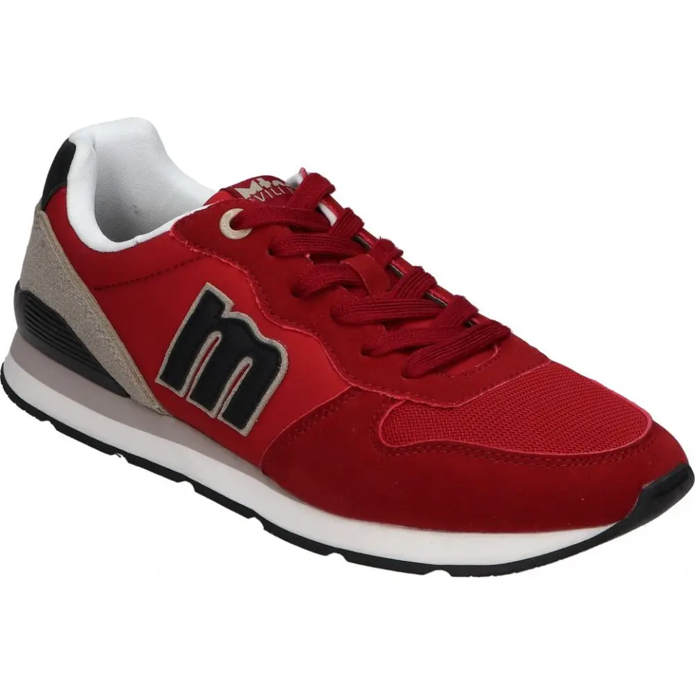 MTNG | Mustang Joggo Classic men's Casual Sneakers-sports shoes in red with black and gray details-Sneakers with laces-Casual style-comfortable-versatile-84467 model