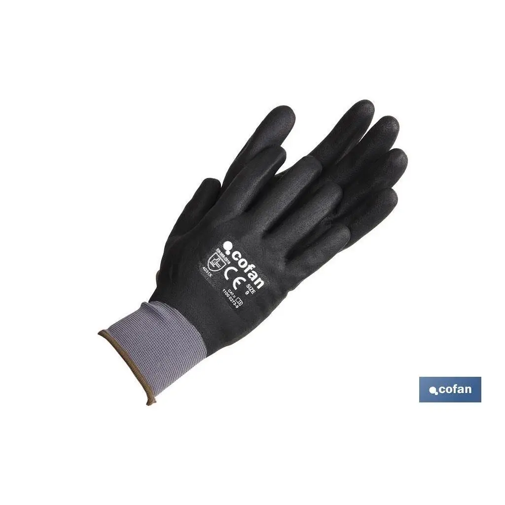 Cofan Guantes de Nitrilo COFAN 100% Impregnados | Automoción, Construcción y Aceites | Cómodos y Seguros