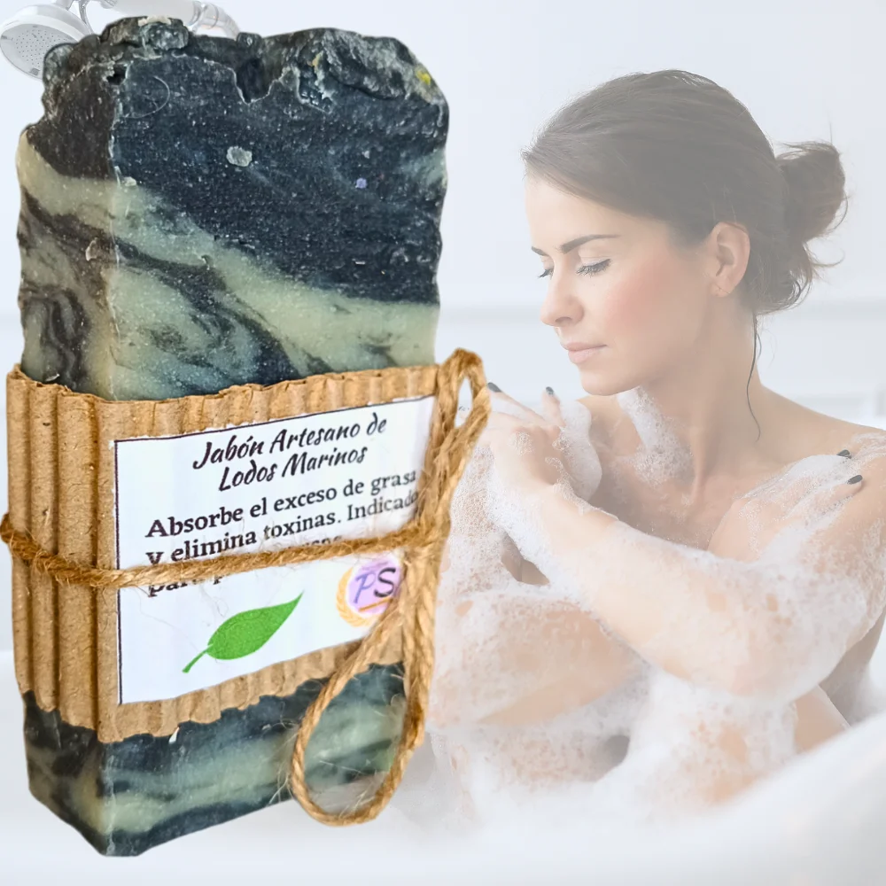 Artisan soap of marine sludge. Oily skin. Antiseptic. Impurities. Pumarshop Cinnia Natura. Craftsman. Handmade