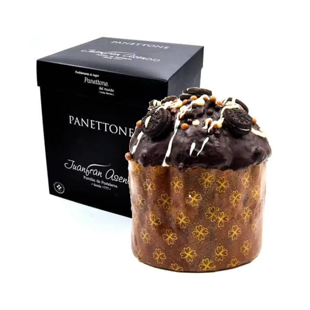 Panettone Cubierto y Relleno De Chocolate Blanco Juanfran Asencio 780gr. España 780 cl. º