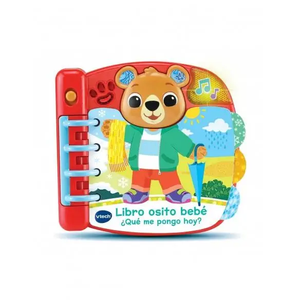 VTech baby bear book what I wear today, interactive toy, babies + 12 months, ways of dressing according to the weather, ESP version