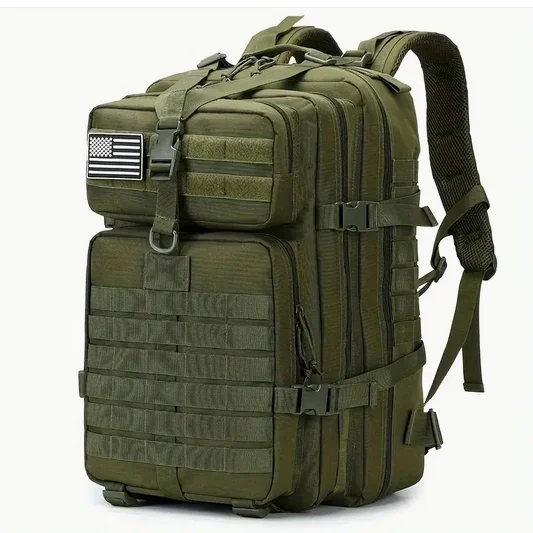Mochila Táctica Militar 50L Impermeable NEGRA para Aventuras al Aire Libre – incluyes 2 parches velcro Marca Generica