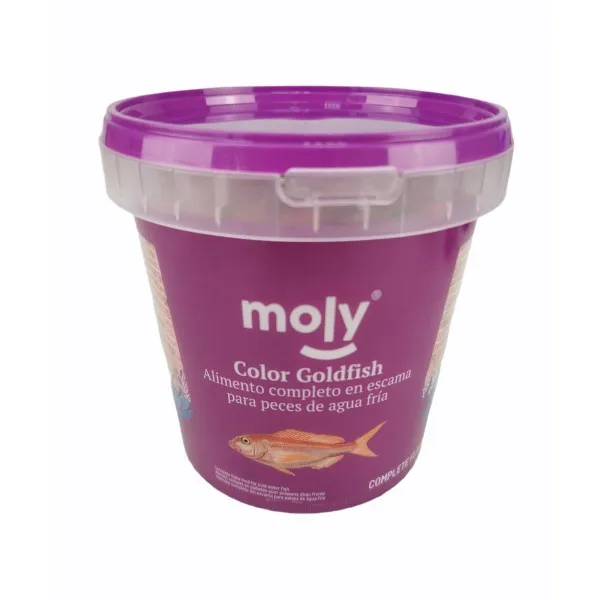 MOLY Goldfish Color – Alimento en Escamas para Peces de Agua Fría | Mejora el Color y Refuerza Defensas | Formatos de 20 g a 1180 g
