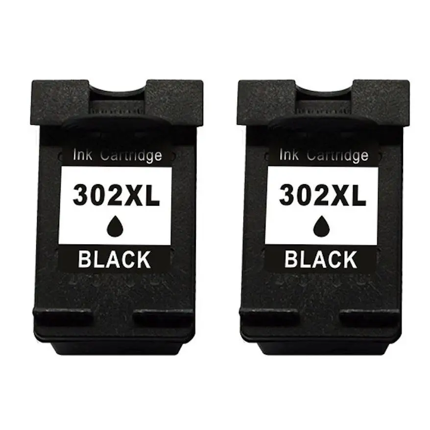 2x Tintas Negra Compatibles HP 302XL Officejet 4654 3830 3834 4650 Deskjet 2130 3630 1110