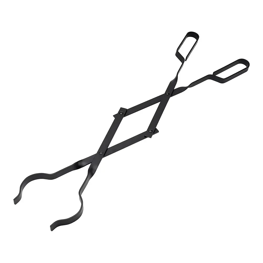 TENAZA METÁLICA PARA CHIMENEA, NEGRA, 7 x 1,1 x 46 cm