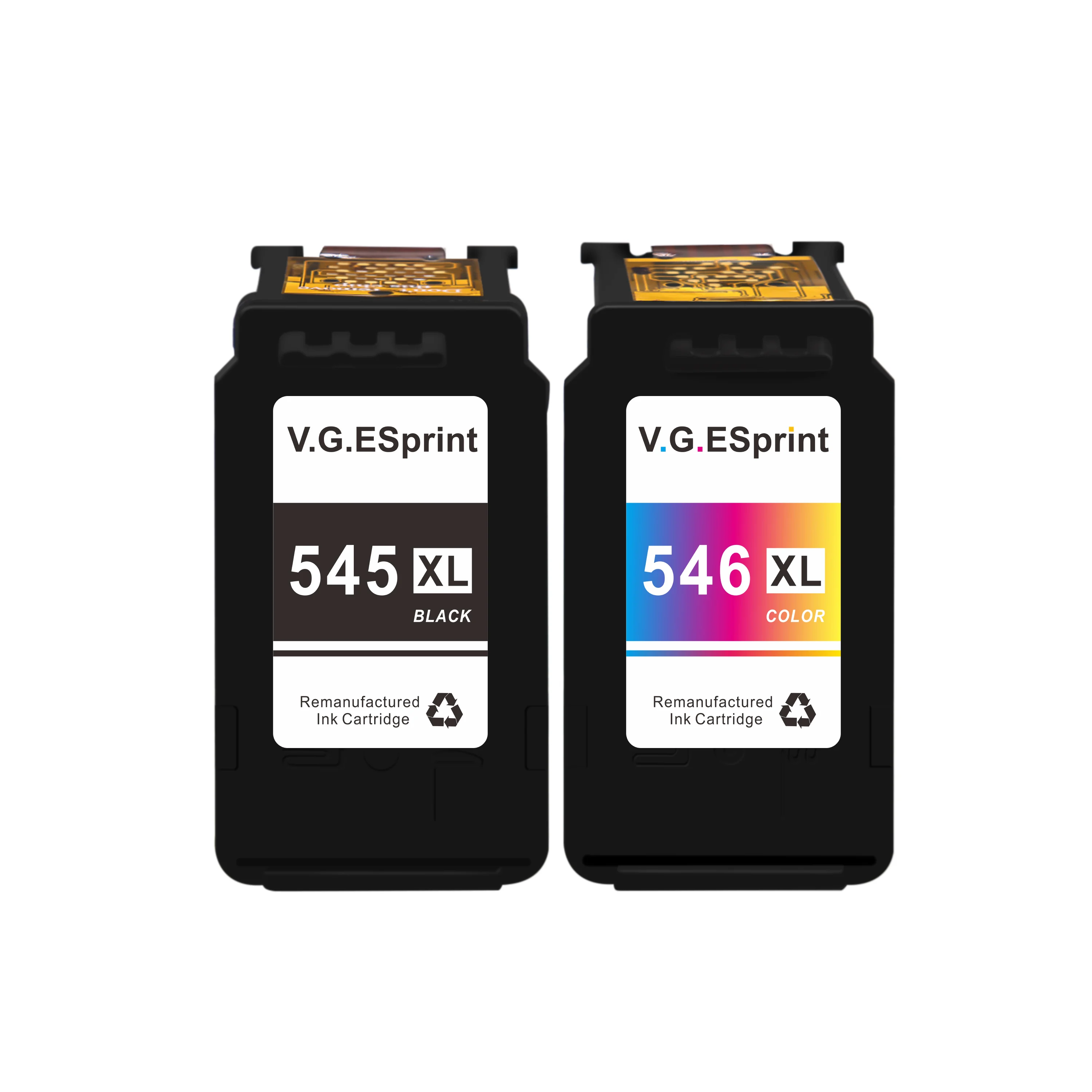 V.G. Sprint remanufactured for Canon PG-545XL CL-546XL black ink and Color Impr. Injection ink for Canon Pixma IP2800 IP2850 MG2400 MG2450 MG2455 MG2500 MG2540 printers for Canon Pixma MG2550 MG2550s MG2555 MG2555s MG2900 MG2940 MG2950 MG2950 printer